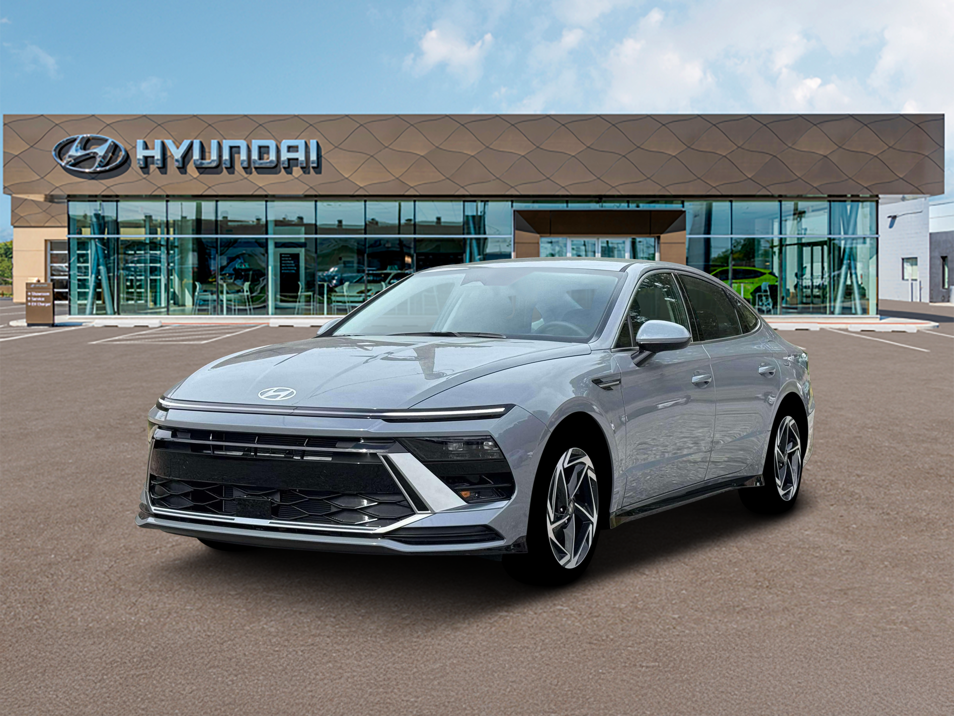 2026 Hyundai SONATA SEL Sport in Transmission Blue — front three-quarter view