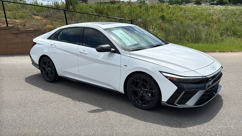 2026 Hyundai ELANTRA N Line in Atlas White — front three-quarter view