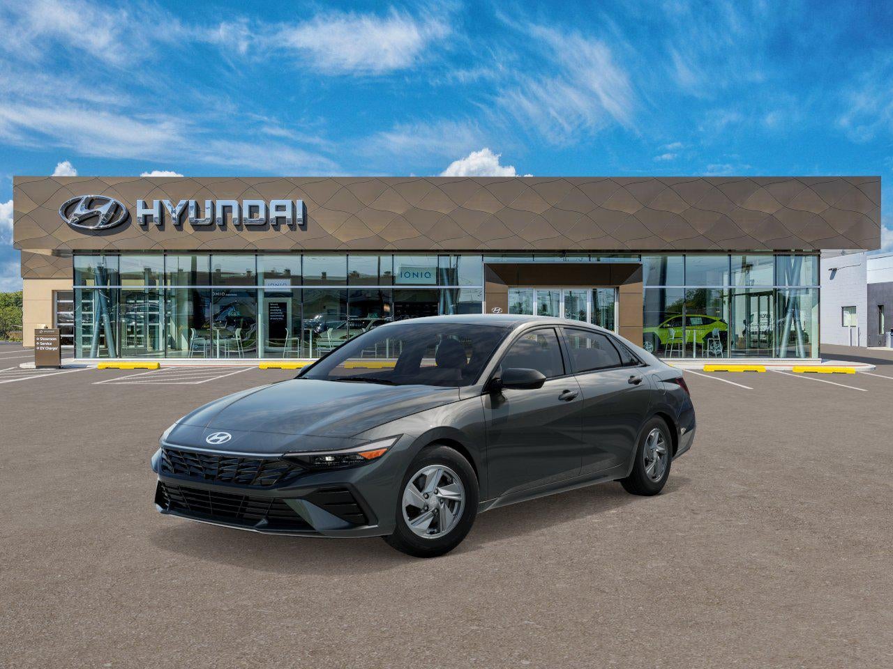 2026 Hyundai ELANTRA SE in Amazon Gray — front three-quarter view
