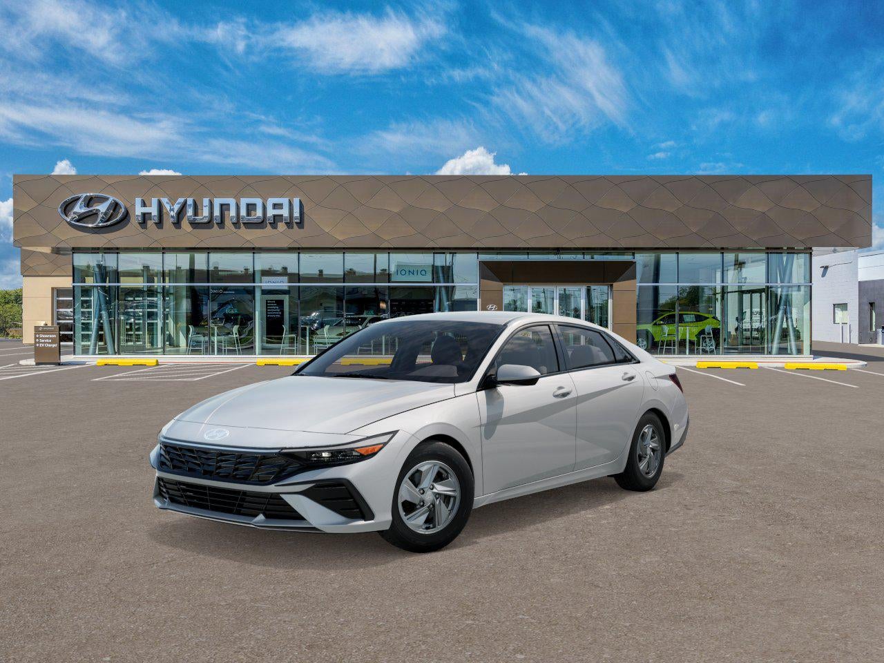 2026 Hyundai ELANTRA SE in Serenity White — front three-quarter view